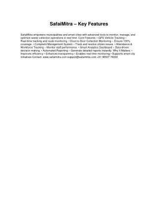 SafaiMitra_Key_Features