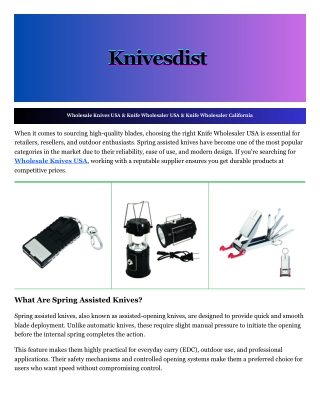 Knife Wholesaler California