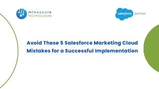 Avoid These 5 Salesforce Marketing Cloud Mistakes for a Successful Implementation
