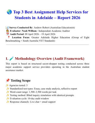 Top 3 Best Assignment Help Services for Students in Adelaide – Report 2026