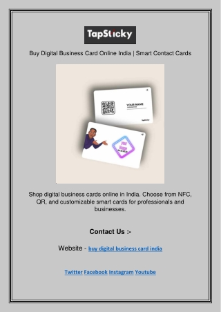 Buy Digital Business Card Online Buy Digital Business Card Online India | Smart