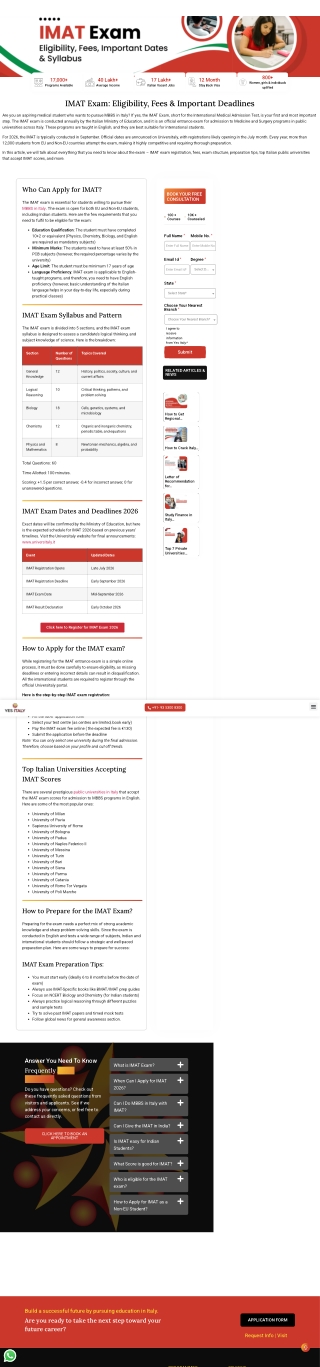IMAT Exam Guide for Students