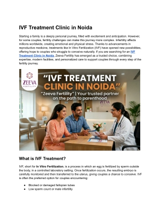 IVF Treatment Clinic in Noida | Expert Fertility Care
