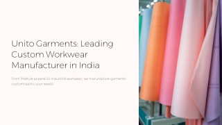 Custom Workwear Manufacturer in India