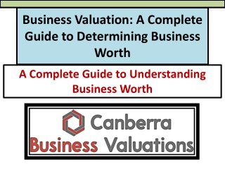 Business Valuation Canberra | How to Value a Business Accurately