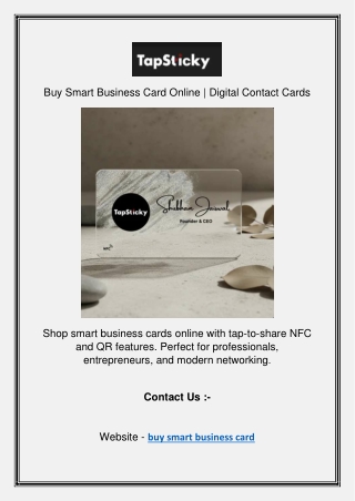 Buy Smart Business Card Online | Digital Contact Cards