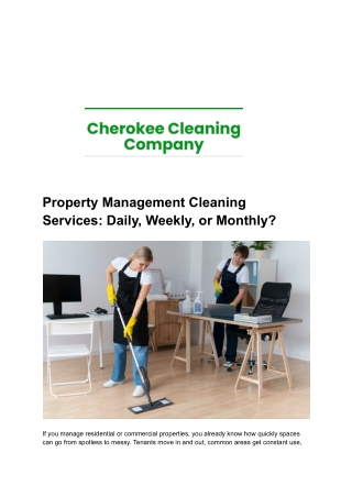 Property Management Cleaning Services_ Daily, Weekly, or Monthly_