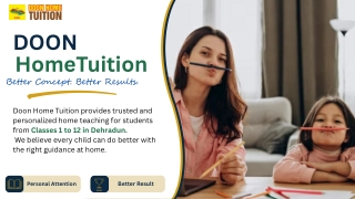 Home Tutor In Dehradun for Personalized Study & Exam Success