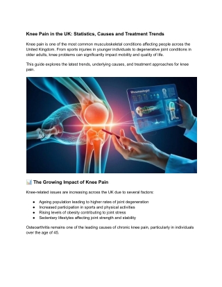 Knee Pain in the UK: Statistics, Causes and Modern Treatment Approaches