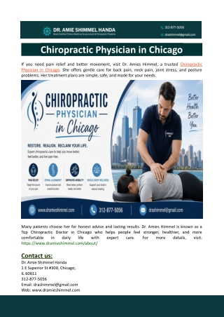 Chiropractic Physician in Chicago