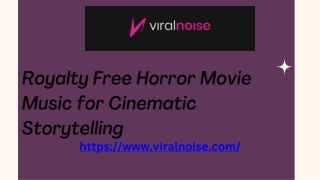 Royalty Free Horror Movie Music for Cinematic Storytelling
