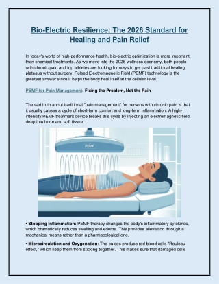 Bio-Electric Resilience The 2026 Standard for Healing and Pain Relief