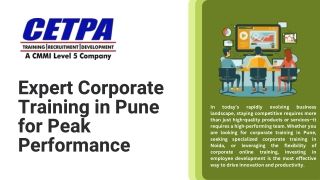 Expert Corporate Training in Pune for Peak Performance