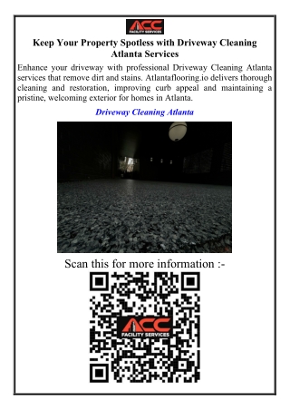 Keep Your Property Spotless with Driveway Cleaning Atlanta Services