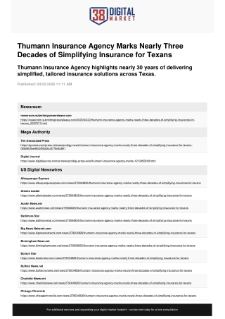 Thumann Insurance Agency Marks Nearly Three Decades of Simplifying Insurance for Texans