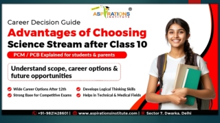 What Are the Advantages of Taking Science (PCMPCB) After Class 10 A Complete Guide for Students and Parents in Dwarka