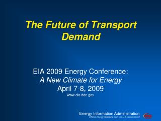 The Future of Transport Demand