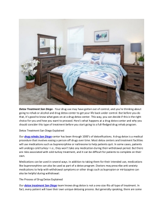 Detox Treatment San Diego | Drug Rehabs San Diego | Alcohol Rehabs San Diego