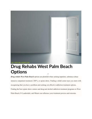 Drug Rehabs West Palm Beach | Addiction Treatment Centers West Palm Beach |