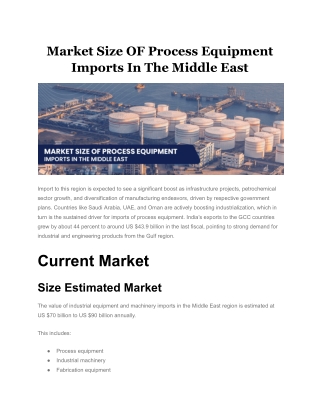 Process Equipment Imports Market Size in Middle East