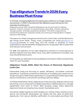 Future of eSignatures: Key Digital Signing Trends for 2026