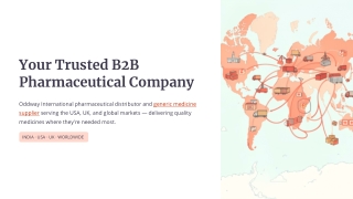 Your Trusted B2B Pharmaceutical Company for Global Medicine Supply