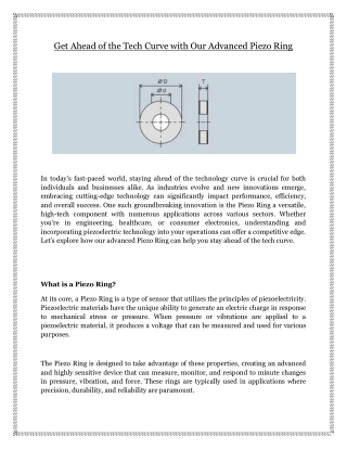 Get Ahead of the Tech Curve with Our Advanced Piezo Ring