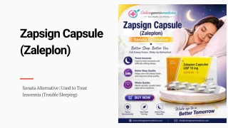 Zapsign Capsule for Night Use | Online Generic Medicine