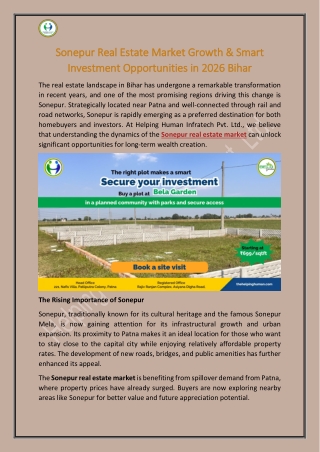 Sonepur Real Estate Market Growth & Smart Investment Opportunities in 2026 Bihar