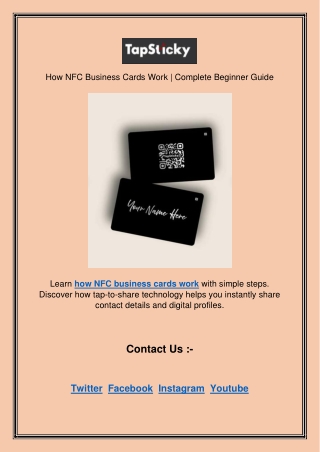 How NFC Business Cards Work | Complete Beginner Guide