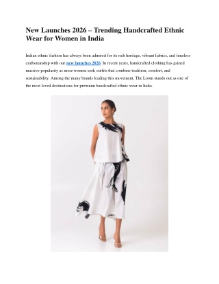 Trending Handcrafted Ethnic Wear for Women in India