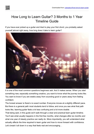 How Long Does It Take to Learn Guitar Well