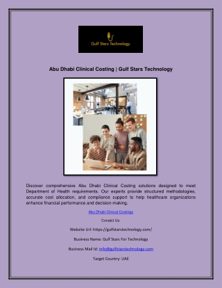 Abu Dhabi Clinical Costing