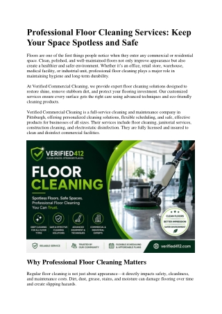 Professional Floor Cleaning Services