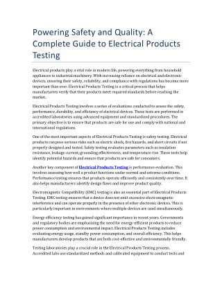 Electrical_Products_Testing