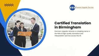 Certified translation in birmingham