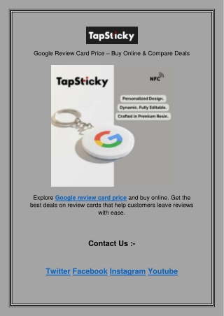 Google Review Card Price – Buy Online & Compare Deals