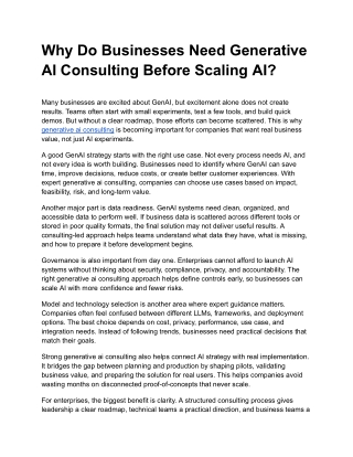 generative ai consulting
