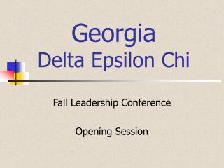 Georgia Delta Epsilon Chi
