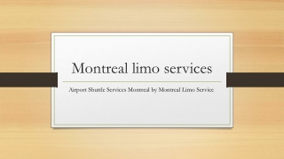 Airport Shuttle Services Montreal by Montreal Limo Service