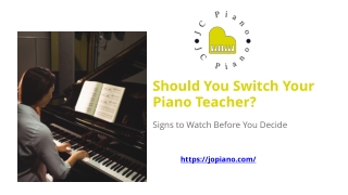 Should You Switch Your Piano Teacher