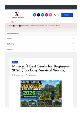Minecraft Best Seeds for Beginners 2026