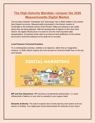 The High-Velocity Mandate conquer the 2026 Massachusetts Digital Market.