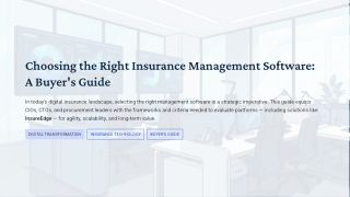 Choosing the Right Insurance Management Software A Buyer’s Guide