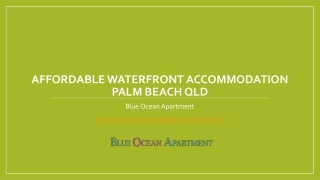 Affordable Waterfront Accommodation Palm Beach