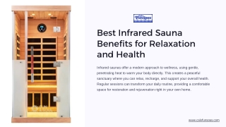 Best Infrared Sauna Benefits for Relaxation and Health
