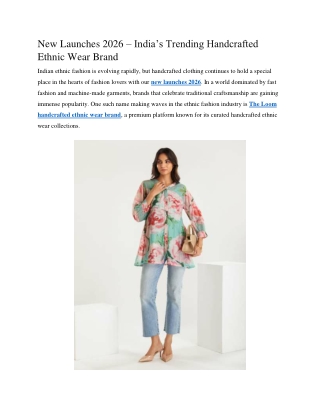 New Launches 2026 - India’s Trending Handcrafted Ethnic Wear Brand