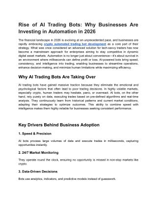 Crypto automated trading bot