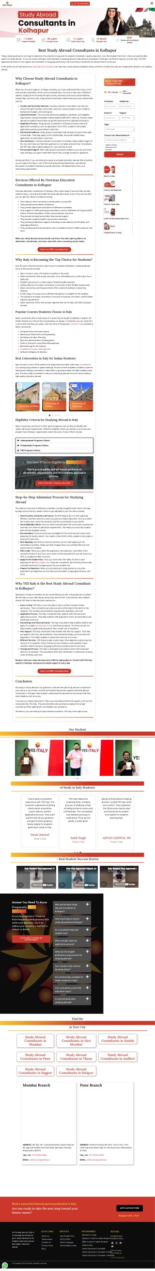 Overseas Education Help in Kolhapur