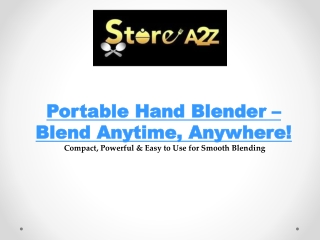Portable Hand Blender | Shop Online for Best Deals at Storea2z